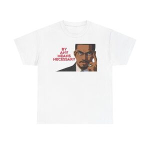 Inspiring Unisex Heavy Cotton Tee with Malcolm X Design