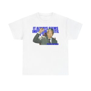 Nelson Mandela Unisex Heavy Cotton Tee - Empowerment & Equality Shirt