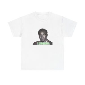 Unisex Heavy Cotton Tee - Lumumba Graphic Tee for History Lovers